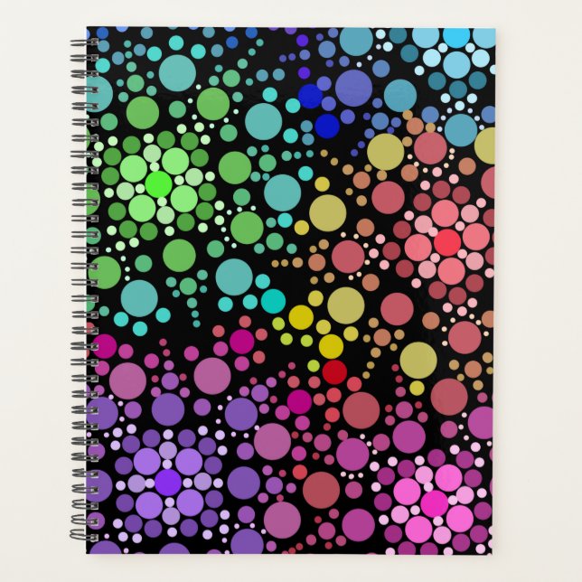 Mosaic dots colourful planner (Front)