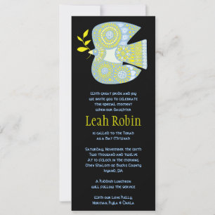 MOSAIC DOVE of PEACE Bat Mitzvah Invitation