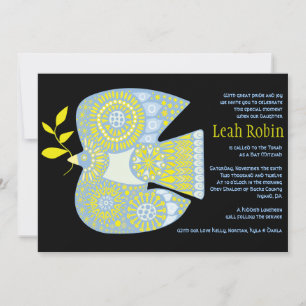 MOSAIC DOVE of PEACE Bat Mitzvah Invitation