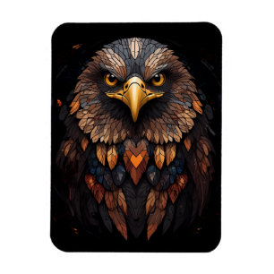 Mosaic Eagle Portrait  Magnet