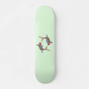 Mosaic Fish on Green Skateboard