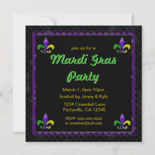 Mosaic Fleur-de-lis Invitations