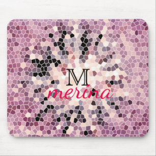 Mosaic Floor Decorative Geometric Tiles Pixel Mouse Pad