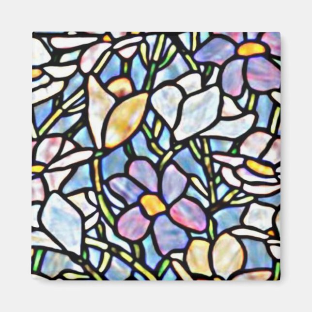 Mosaic Floral Tiles Magnet (Front)