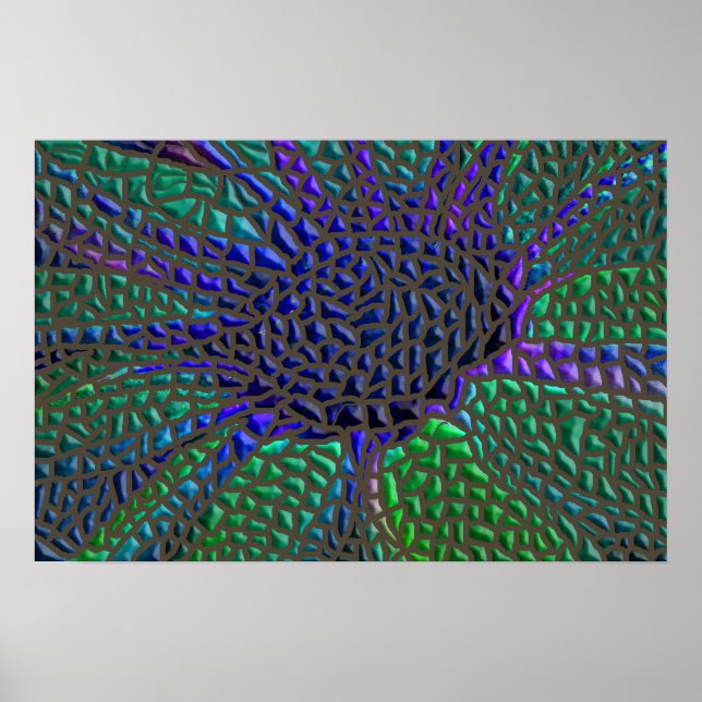 Mosaic flower poster (Front)