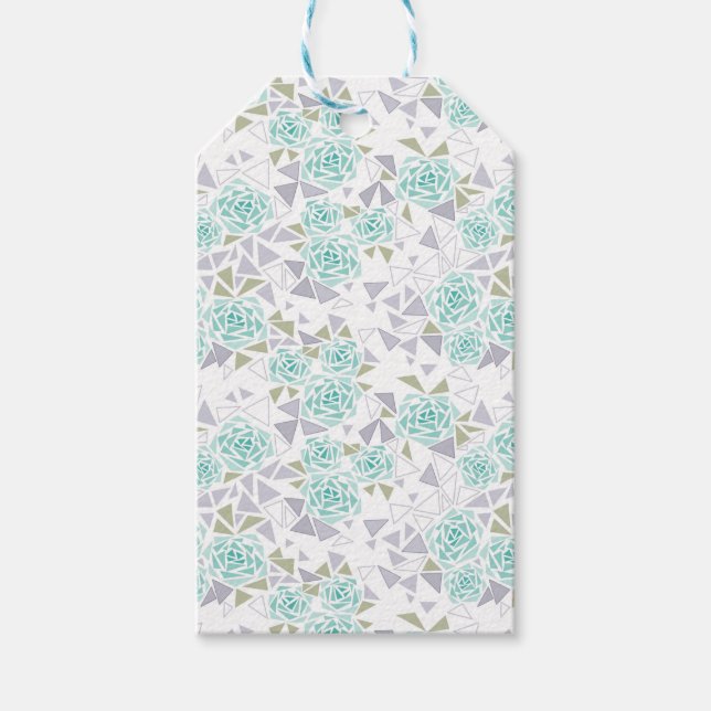 Mosaic, flowers gift tags (Front)