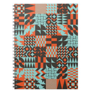 Mosaic geometric tiles, seamless elegant pattern. notebook