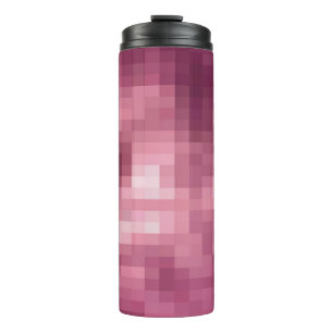 Mosaic Glass Illusion Pink Thermal Tumbler