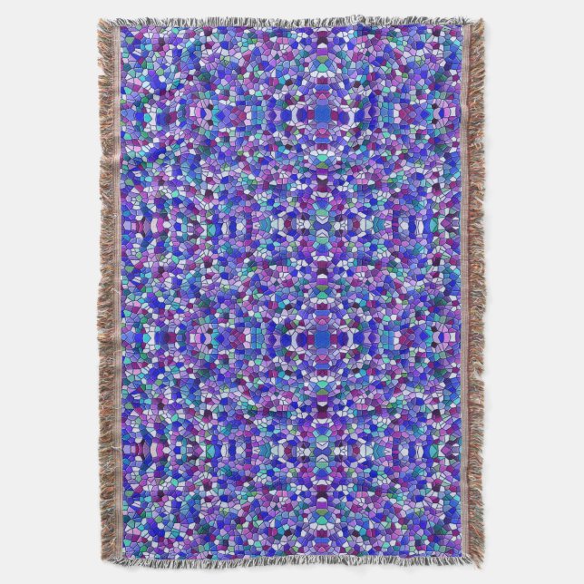 Mosaic Glass Pattern Blanket (Front Vertical)