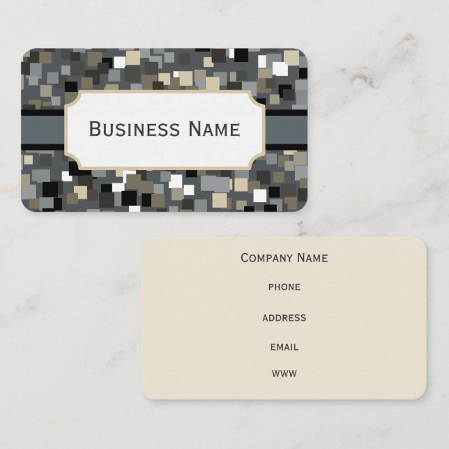 Mosaic Grey  Business Card (Front/Back)