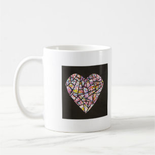 mosaic heart mug