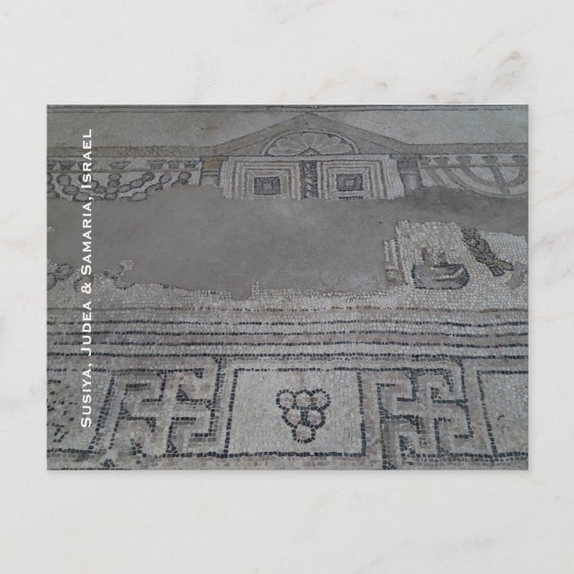Mosaic in Ancient Synagogue in Israel Postcard (Front)