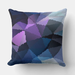 Mosaic in blue and pink colours cushion