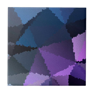 Mosaic in blue and pink colours tile