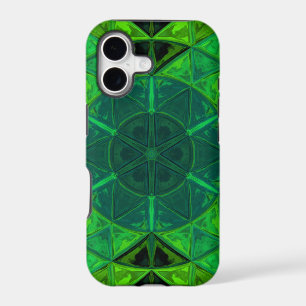 Mosaic Kaleidoscope Flower Green