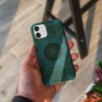 Mosaic Kaleidoscope Flower Teal