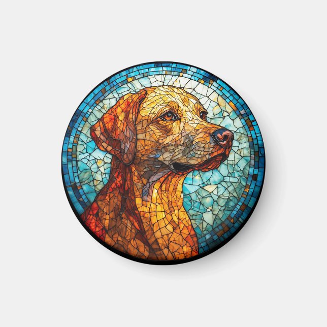 🌸 Mosaic Labrador Colour Pop Joyful Home Style 🌸 Magnet (Front)