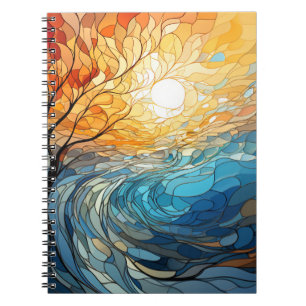 Mosaic landscape in Ukrainian motifs Notebook