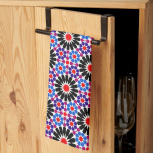 Mosaic Legacy: Andalusian Moroccan Zellige Art Tea Towel