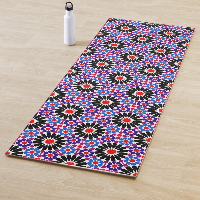 Mosaic Legacy: Andalusian Moroccan Zellige Art Yoga Mat (In Situ)