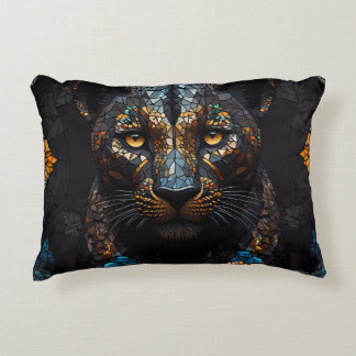 Mosaic Leopard Majesty Decorative Cushion