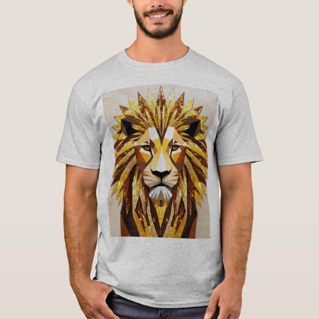 Mosaic Lion T-Shirt Designs (Front)