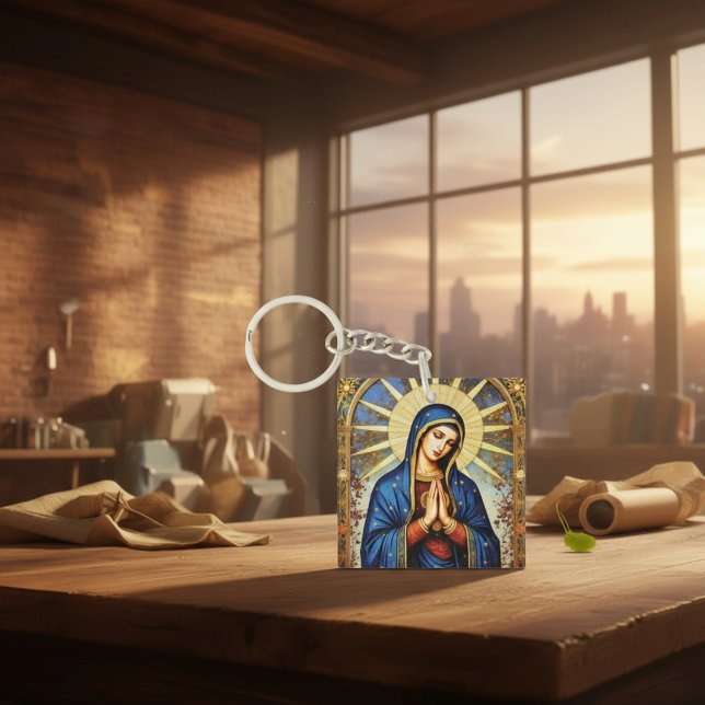 Mosaic Madonna Key Ring (Creator Uploaded)