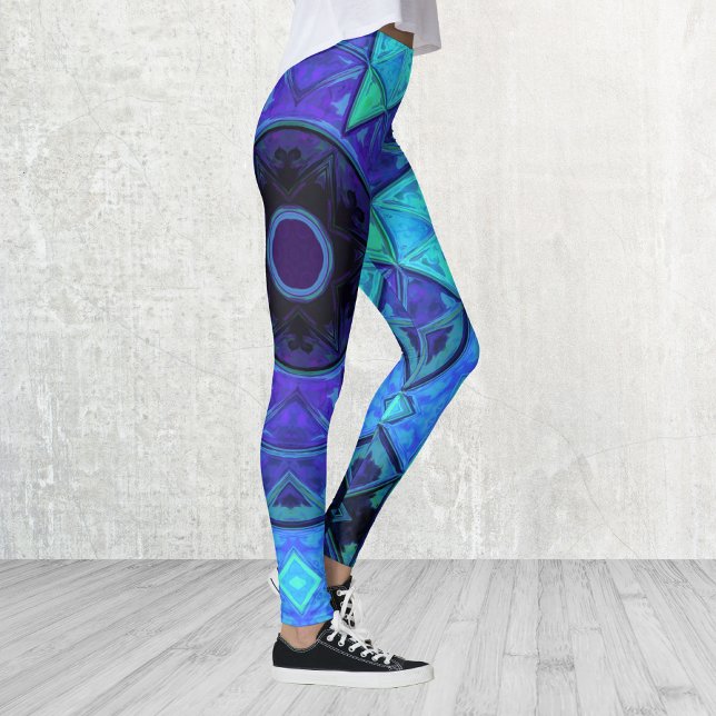 Mosaic Mandala Blue and Purple Leggings (Creator Uploaded)