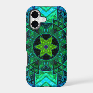 Mosaic Mandala Green and Blue