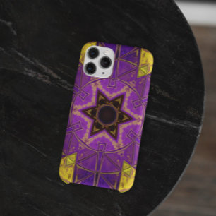 Mosaic Mandala Purple and Yellow Case-Mate iPhone Case