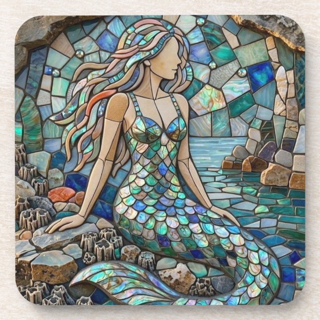 Mosaic Mermaid Coaster (Front)