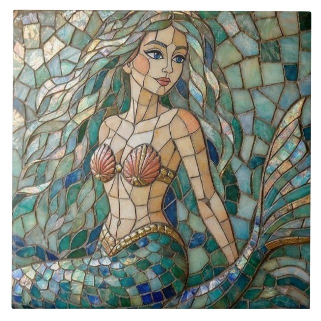 Mosaic Mermaid Tile (Front)