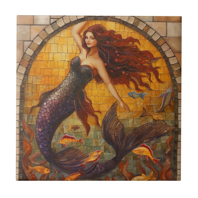 Mosaic Mermaid Tile (Front)