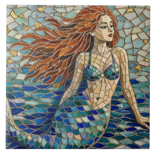 Mosaic Mermaid Tile (Front)