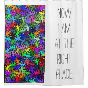 Mosaic Mirror Geckos Pattern - multi coloured Shower Curtain