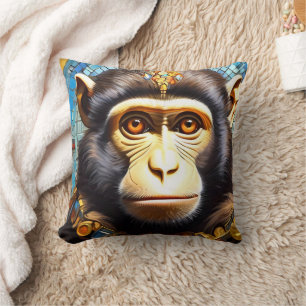Mosaic Monkey Designer Cushion pillow Throws