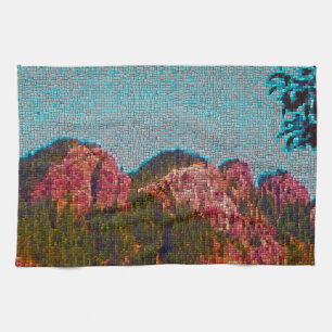 Mosaic Mountain Tea Towel