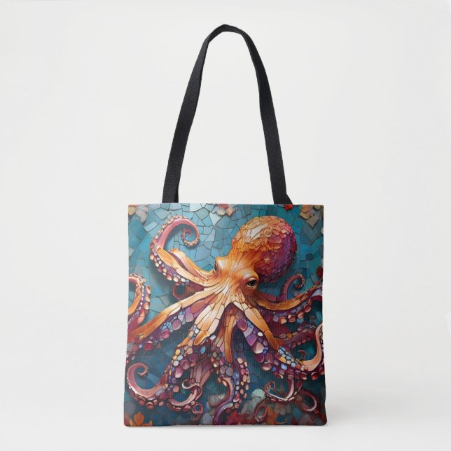 Mosaic Octopus Tote Bag (Front)