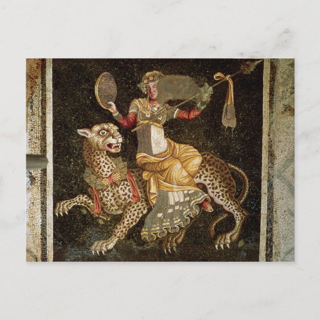 Mosaic of Dionysus riding a Leopard c.180 AD Postcard (Front)