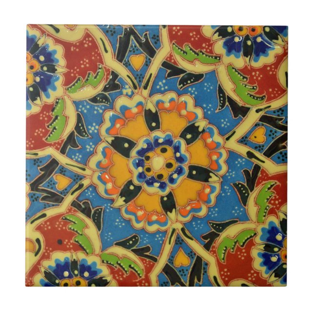 Mosaic of flowers tile (Front)