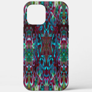 Mosaic of geometric lines and gradient matte folds iPhone 12 pro max case