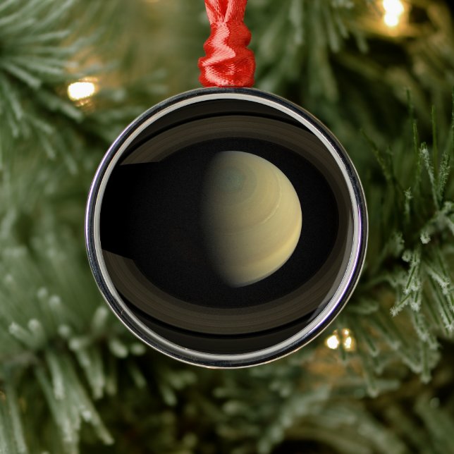 Mosaic Of Planet Saturn And Its Main Rings. Metal Tree Decoration (Tree)