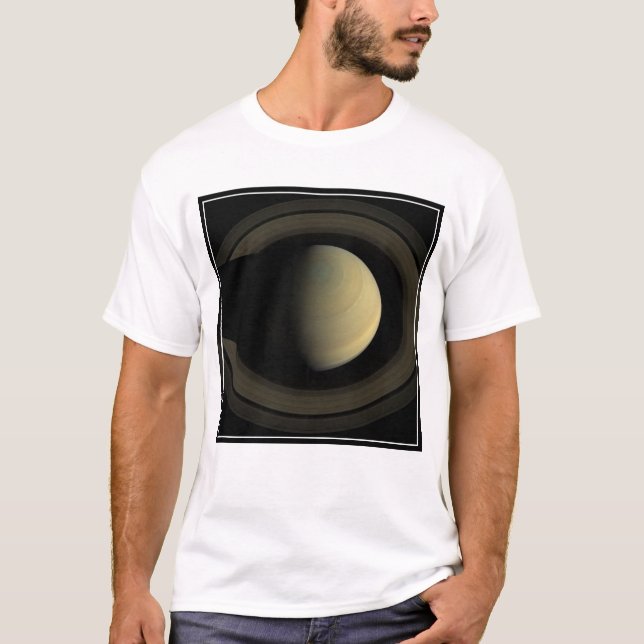 Mosaic Of Planet Saturn And Its Main Rings. T-Shirt (Front)
