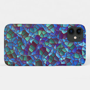 Mosaic of spattered or smoked lilac blue and green Case-Mate iPhone case