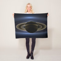 Mosaic Of The Saturn System Backlit By The Sun.