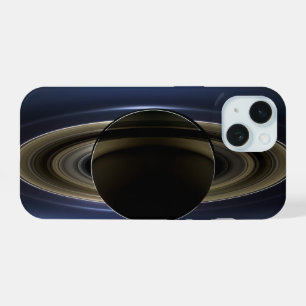 Mosaic Of The Saturn System Backlit By The Sun. iPhone 15 Case