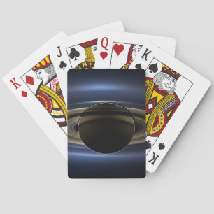 Mosaic Of The Saturn System Backlit By The Sun. Playing Cards