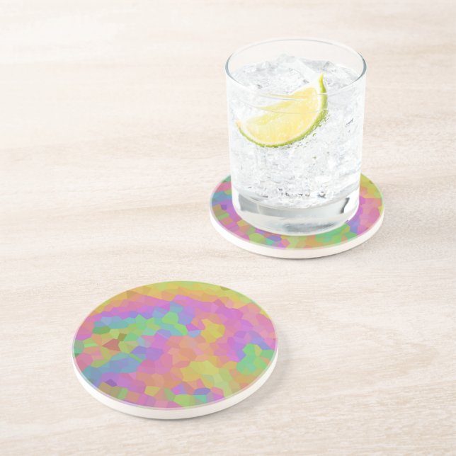Mosaic Oil Slick Coaster (Side)