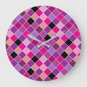 Mosaic on glass 10 large clock