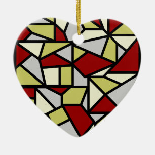 Mosaic ornament, customisable ceramic tree decoration